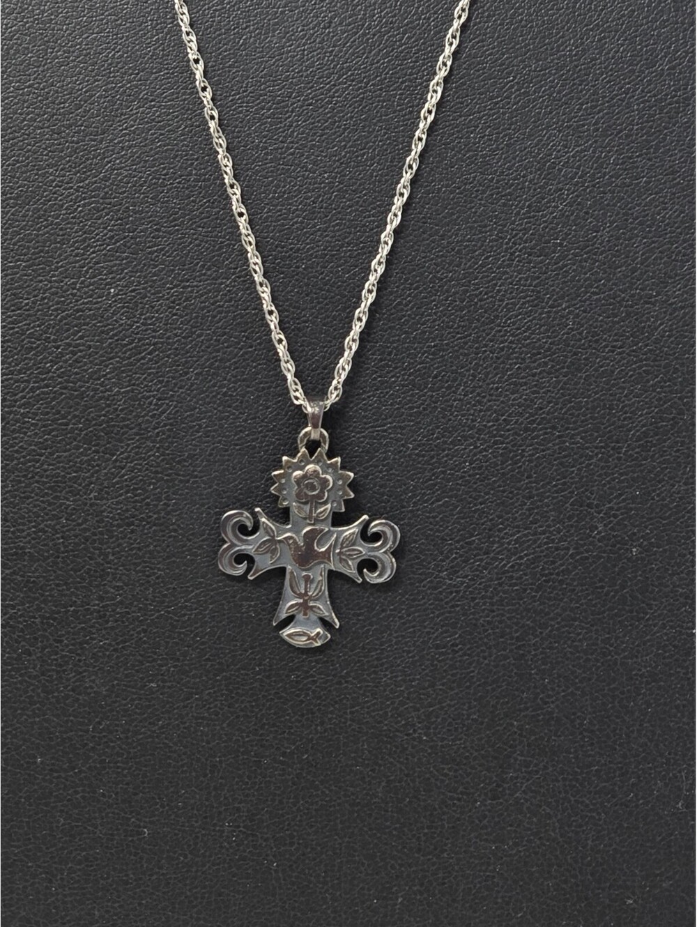 James Avery Large Primavera Cross Retired 24in Chain & Box